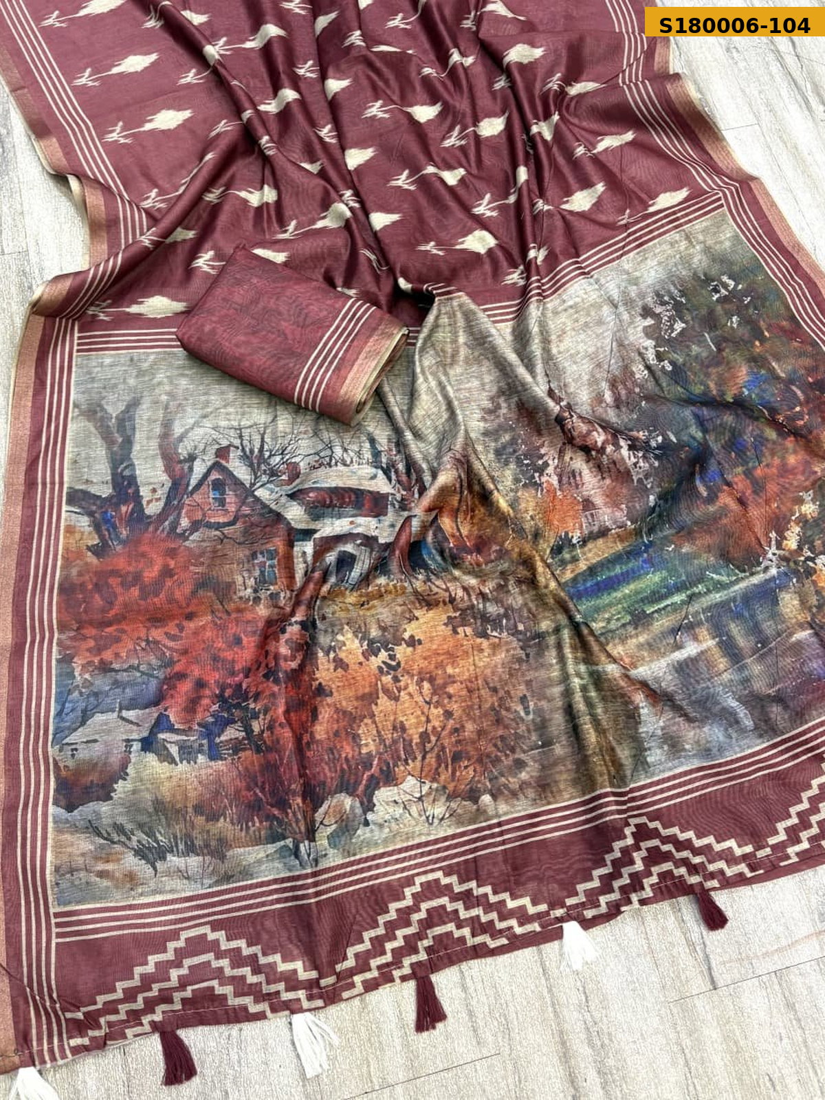 Fancy Soft Chanderi Slub Cotton Saree ST_3