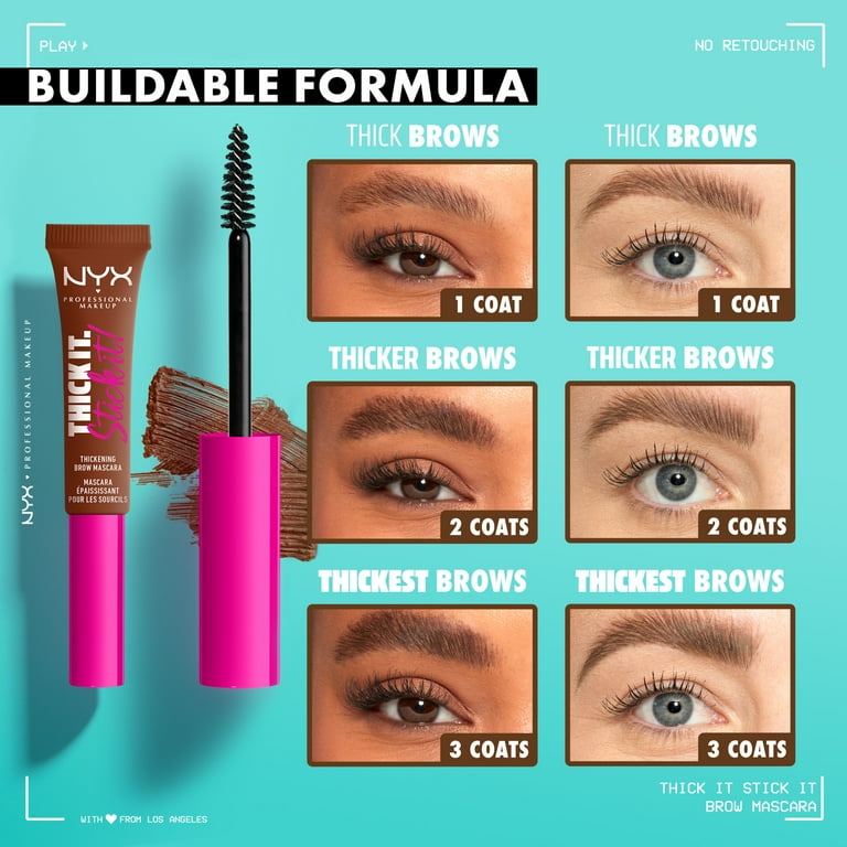 NYX Professional Makeup Thick it Stick it Thickening Eyebrow Gel Mascara Tint_1