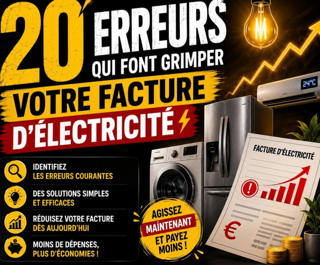 20 erreurs qui font grimper votre facture d'électricité