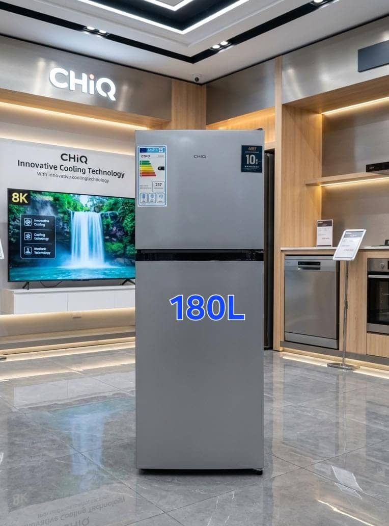 CHiQ top mount double door refrigerator 