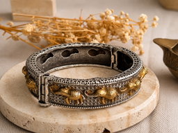 German Silver Dual Tone Kada Bangle