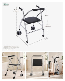 2-IN-1 MOBILITY WALKER & CHAIR 