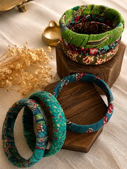 Emerald and blue set of 6