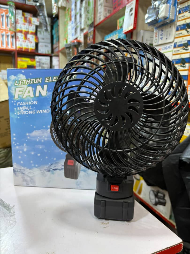 Lithium battery electric rechargeable fan