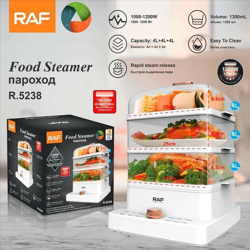 RAF 3-Tier Electric Food Steamer (Model R.5238)