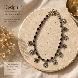 Heritage Sunflowe Charm oxidixed anklet
