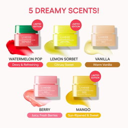 Laneige - Midnight Minis Hydrating Lip Sleeping Mask Treatment 5 pc. Gift Set