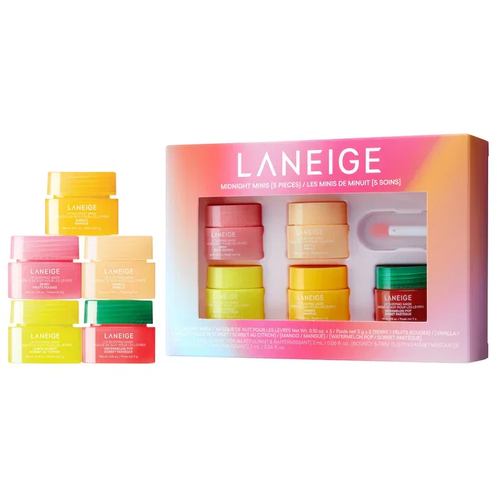Laneige - Midnight Minis Hydrating Lip Sleeping Mask Treatment 5 pc. Gift Set_0