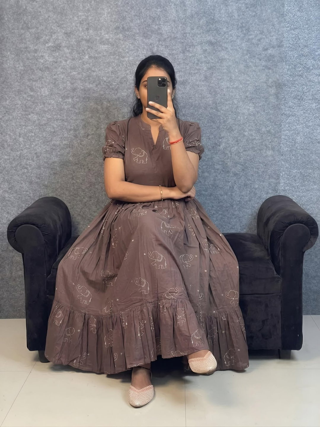 Slub Cotton Anarkali STK