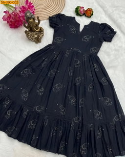 Slub Cotton Anarkali STK