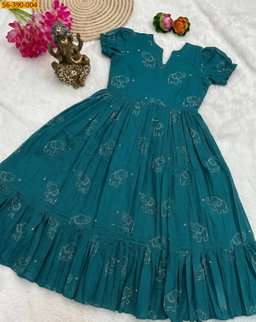 Slub Cotton Anarkali STK