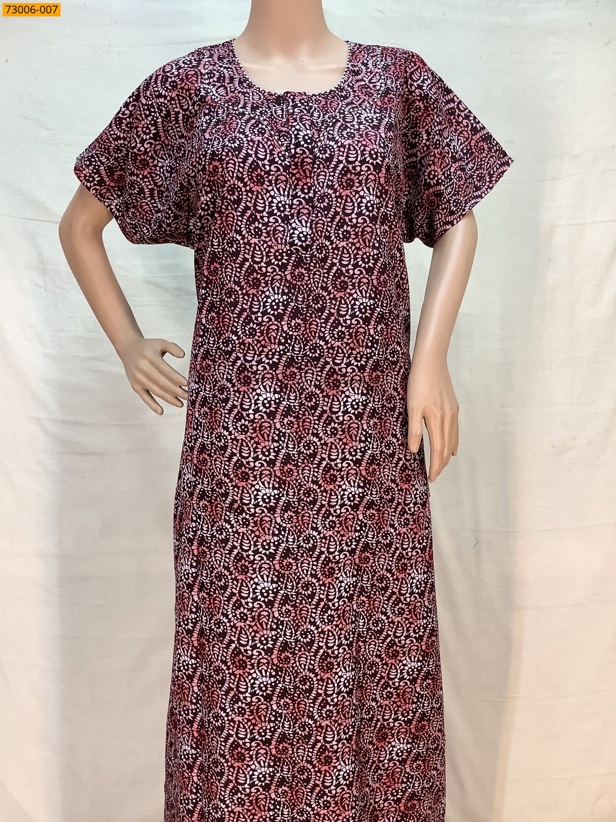 Cotton Printed Galaxy Nighty STK_3