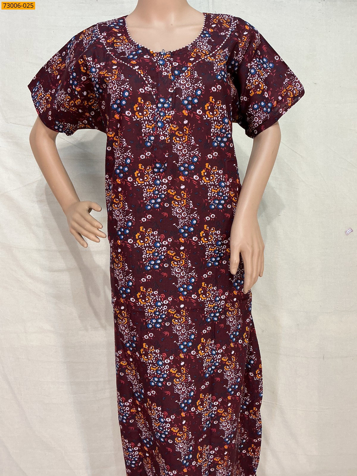 Cotton Printed Galaxy Nighty STK_11