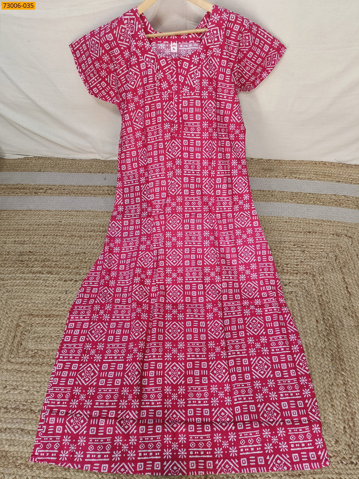 Cotton Printed Galaxy Nighty STK_18