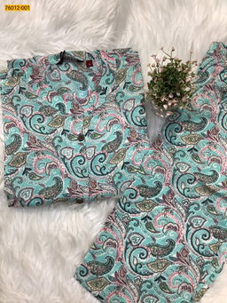 Pure Soft Mulmul Cotton Co-ords