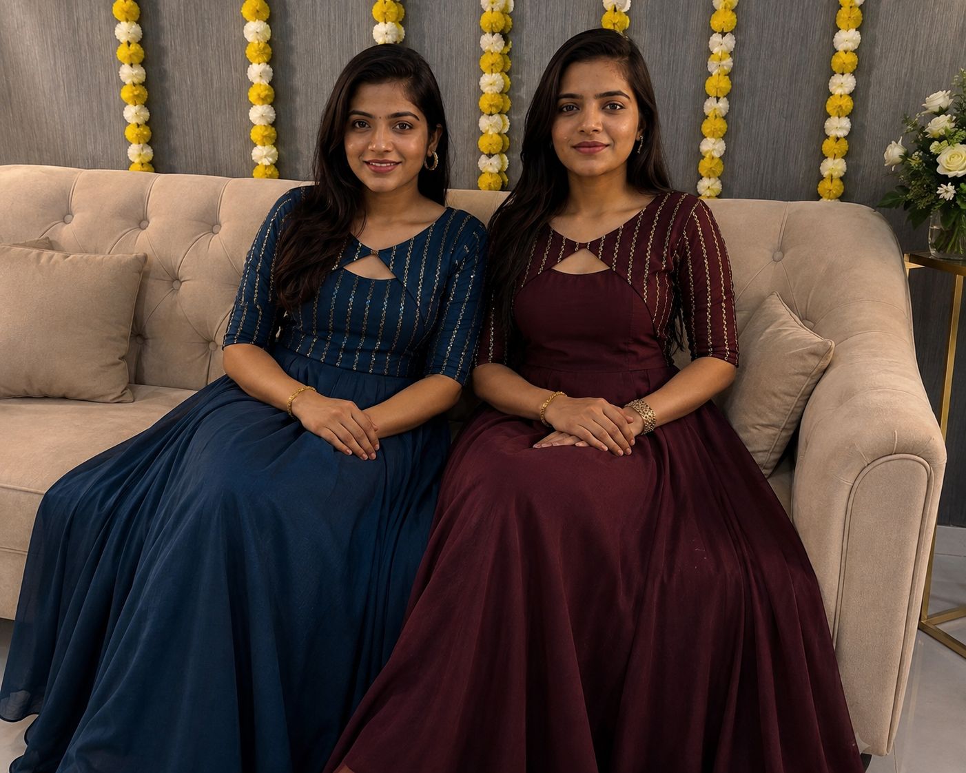 Vichithra Silk Gown & Coat STK_0