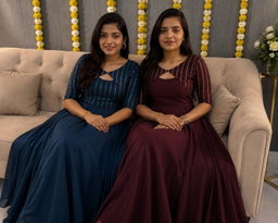 Vichithra Silk Gown & Coat STK