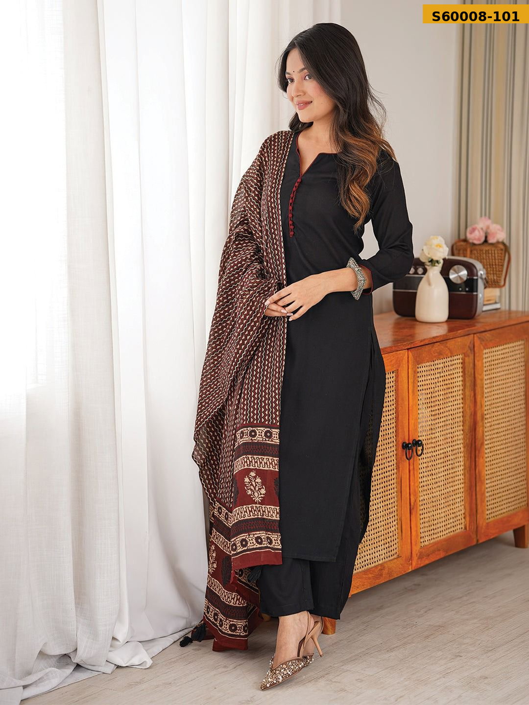 Rayon Kurti Pant Dupatta Set STK