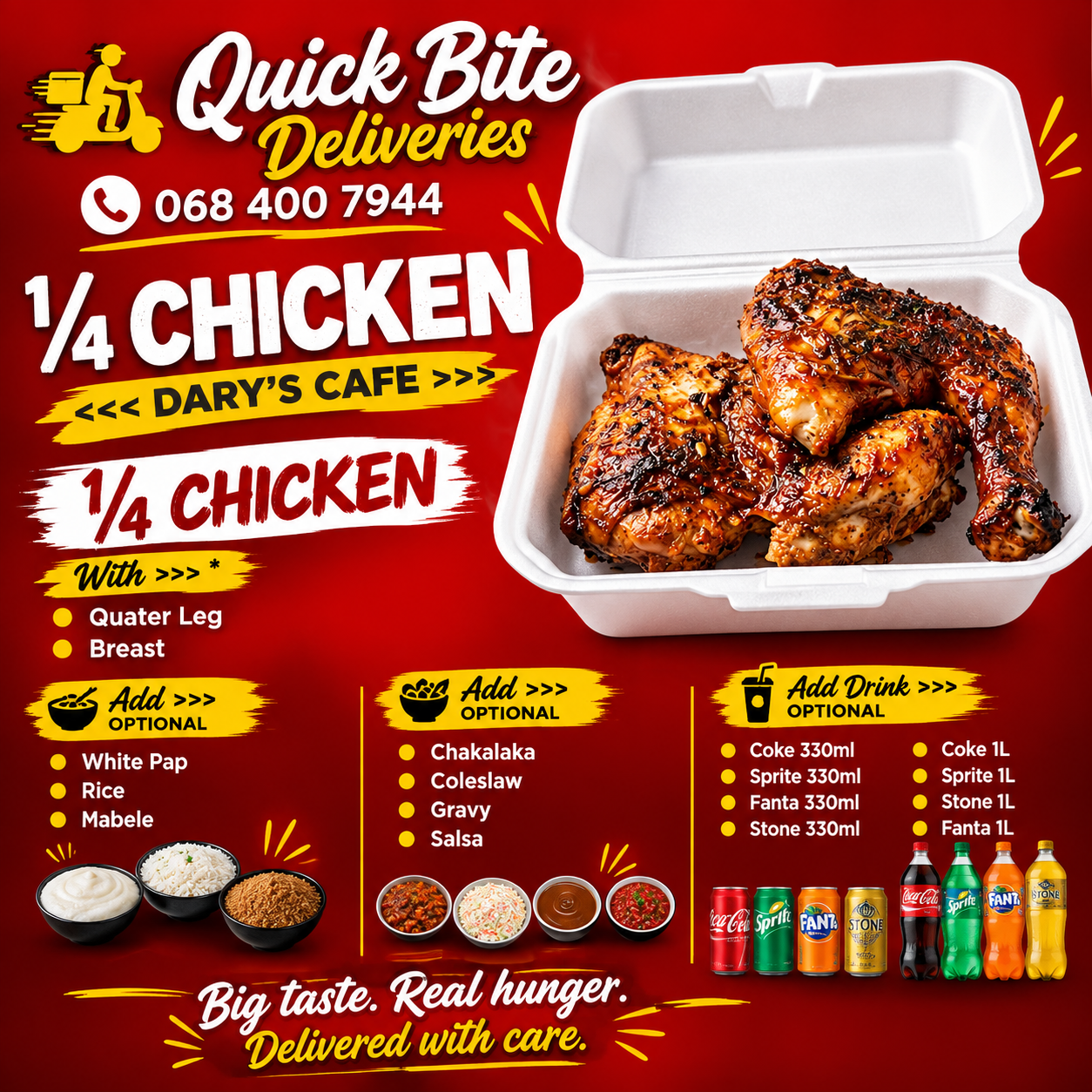¼ CHICKEN <<< Dary's Cafe >>>