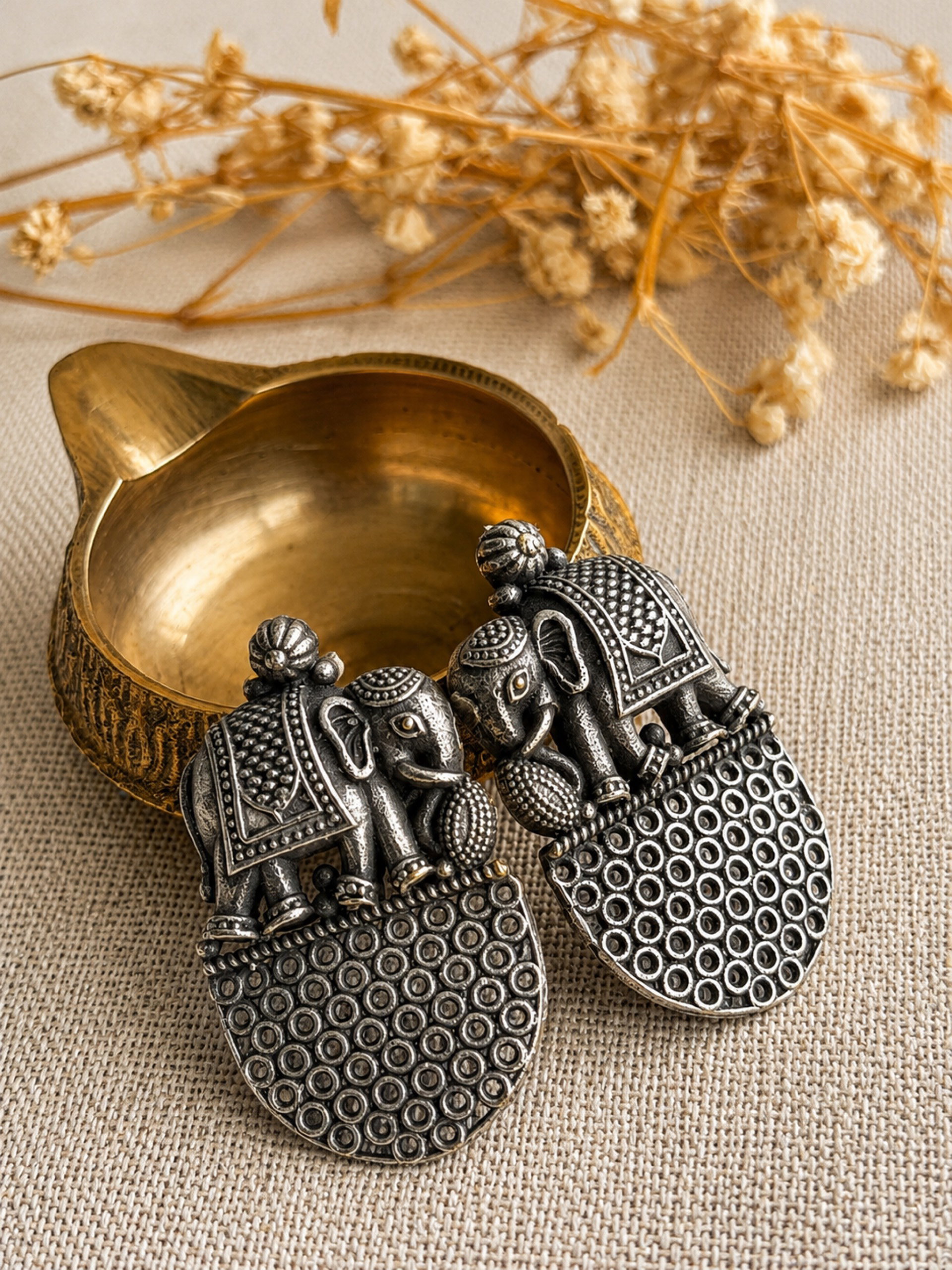VEDIKA – Silver Plated Brass Stud_0