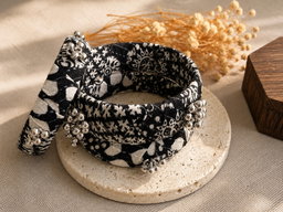 Ajrakh Noir Bangle set of 3