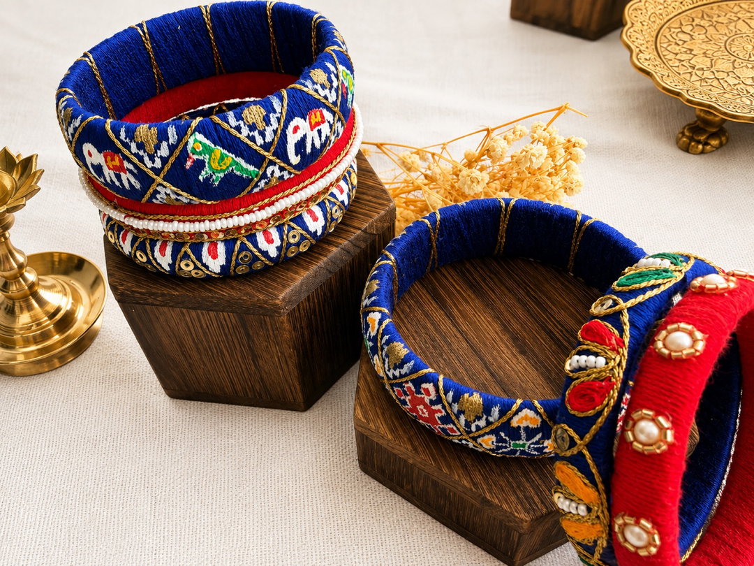 Neel Rang Bangle set of 6