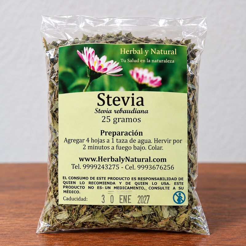 Hojas de Stevia (endulzante natural)