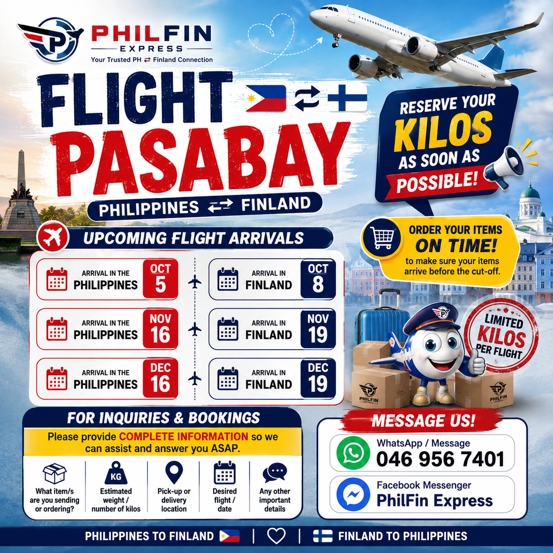 PASABAY OCTOBER 5 ARRIVAL TO PHILIPPINES