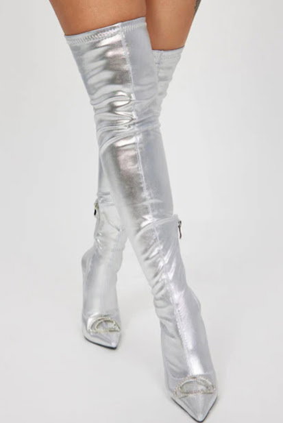 METALLIC RHINESTONE POINTY BOOTS_0