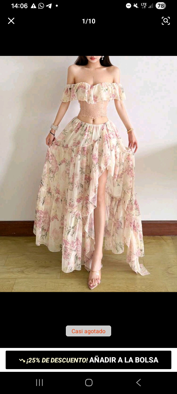 Vestido Rosa Pastel