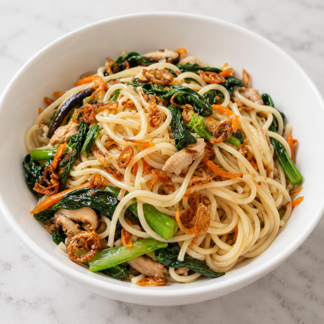 Stir Fry Longevity Noodles (香炒寿面)