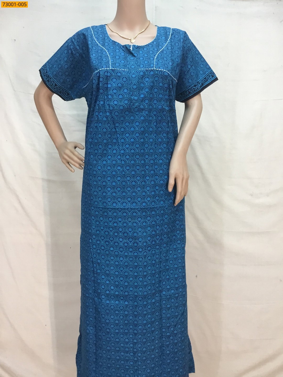 Cotton asin piping nighty STK 