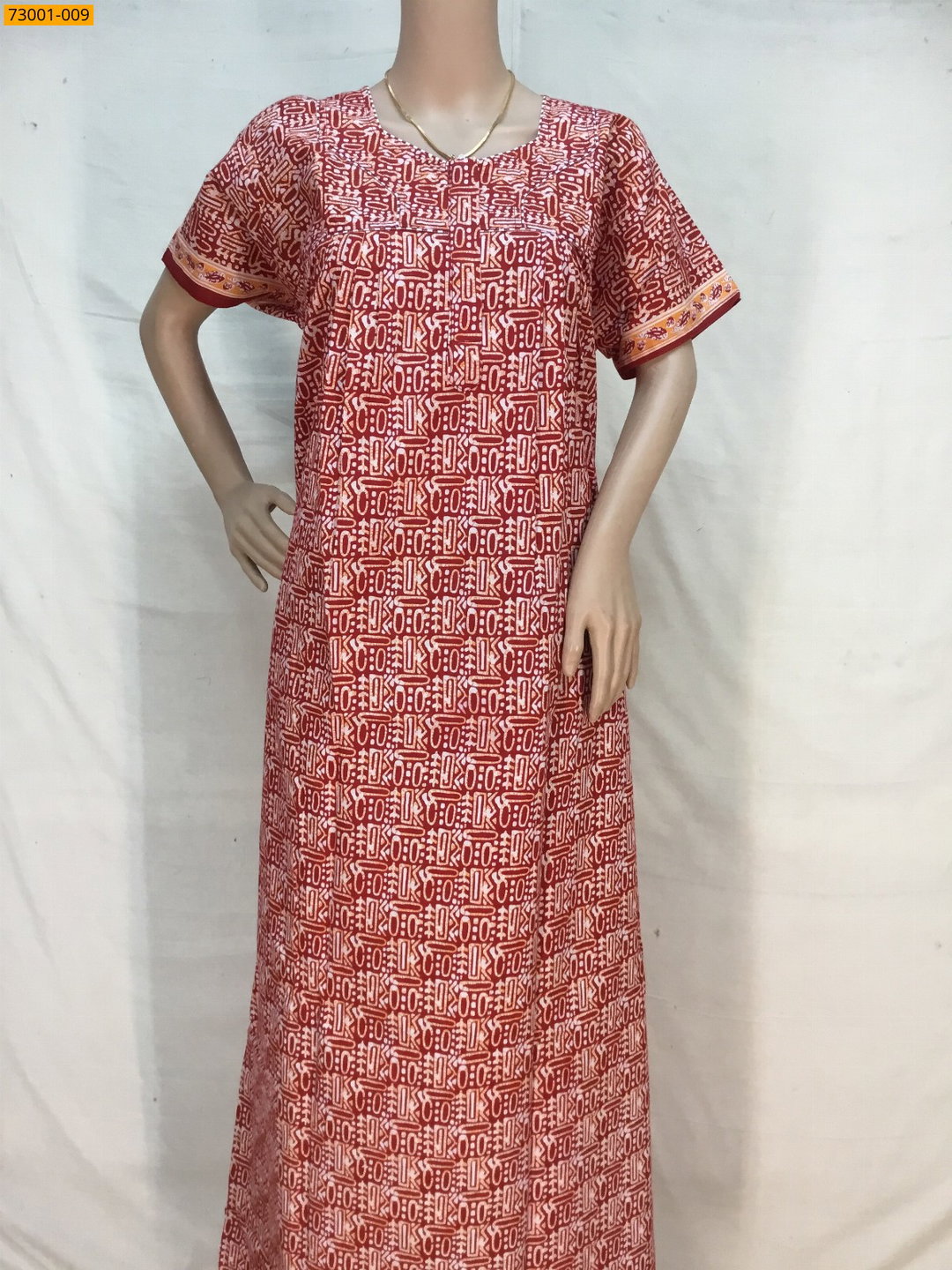 Cotton asin piping nighty STK