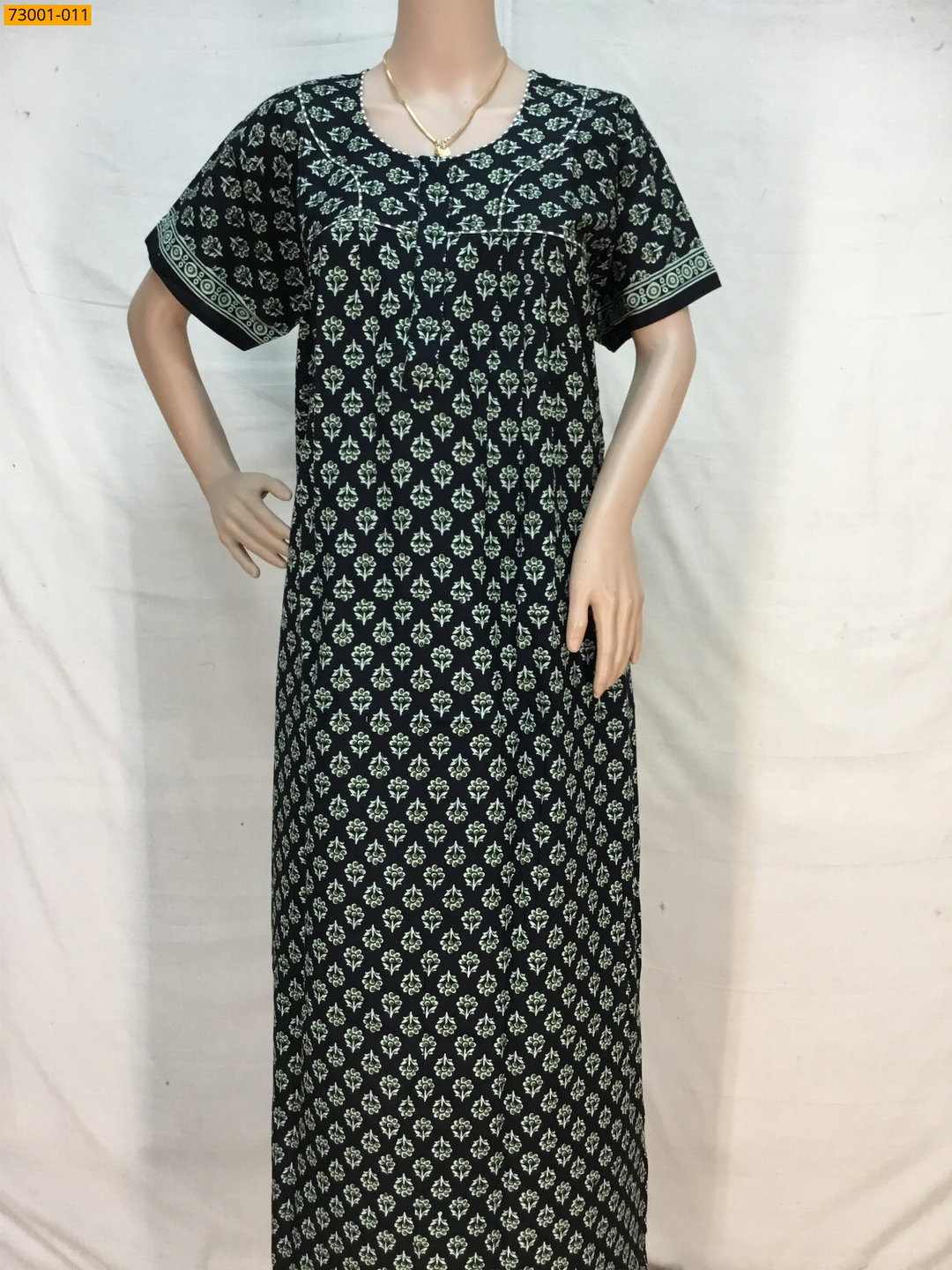 Cotton asin piping nighty STK 