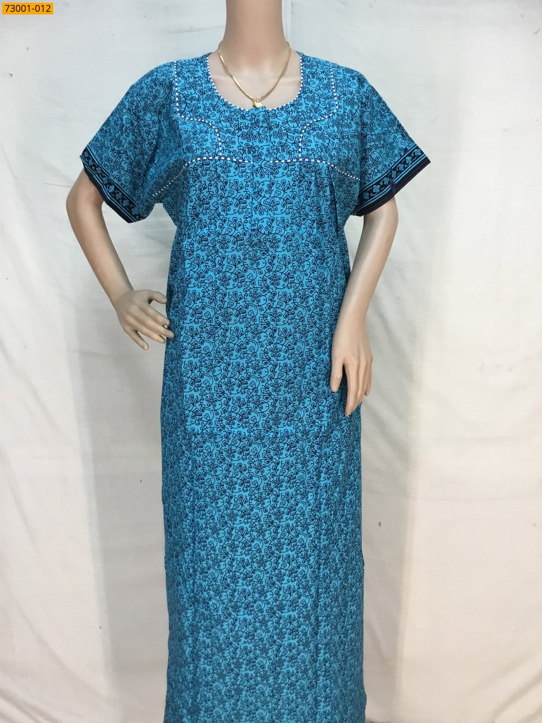 Cotton asin piping nighty STK 