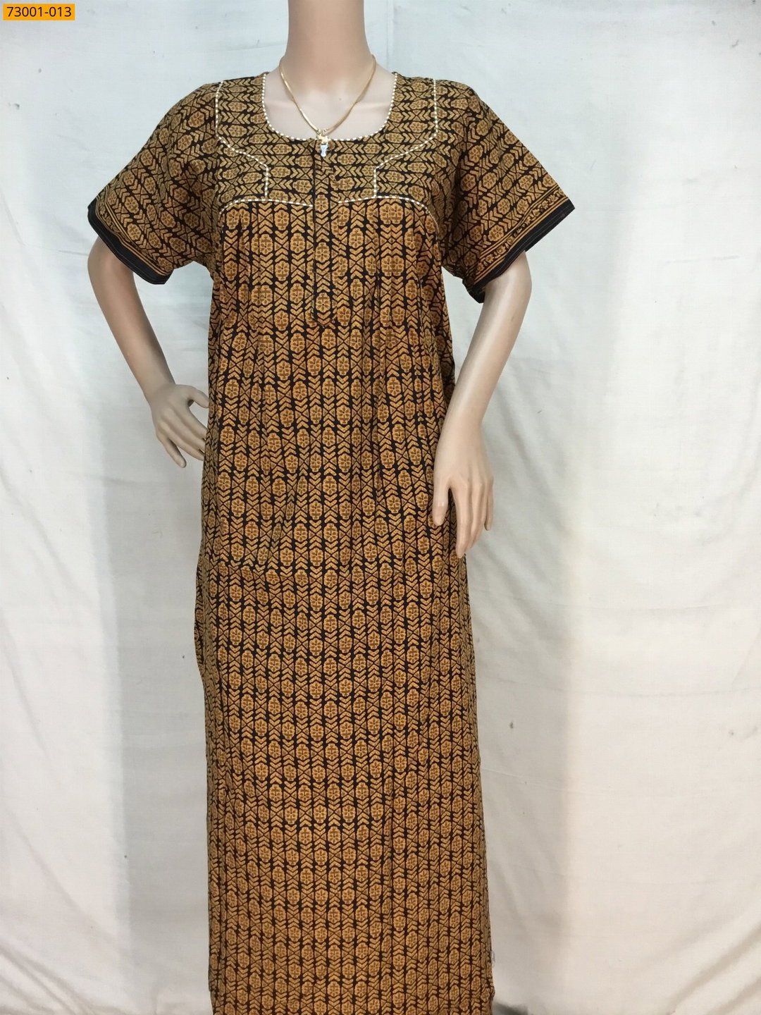 Cotton asin piping nighty STK 