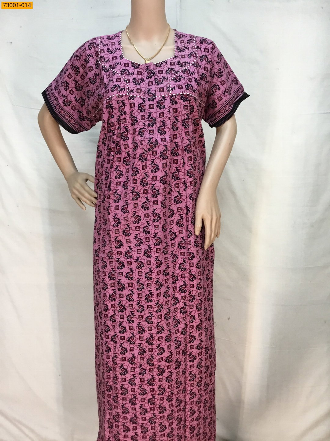 Cotton asin piping nighty STK 