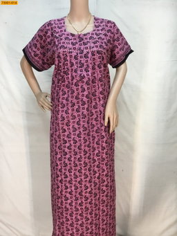 Cotton asin piping nighty STK 