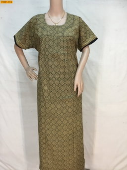 Cotton asin piping nighty STK 