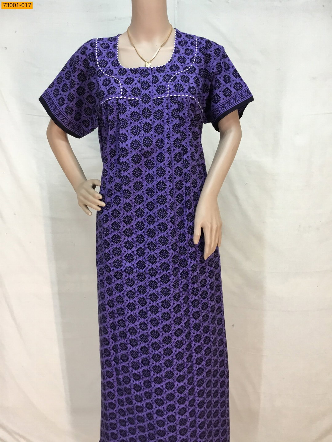 Cotton asin piping nighty STK 