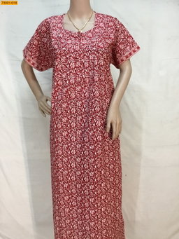 Cotton asin piping nighty STK 