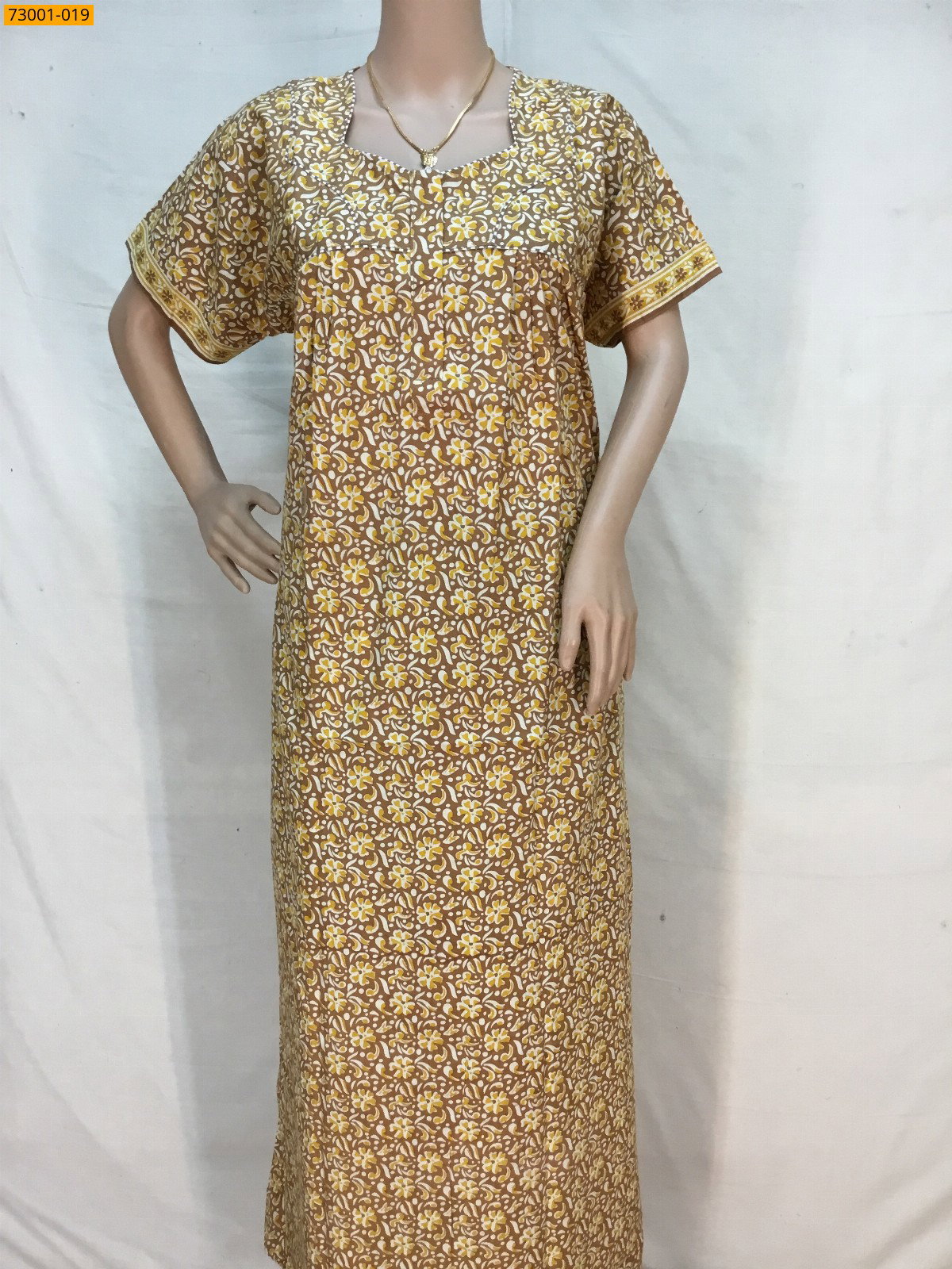 Cotton asin piping nighty STK_0