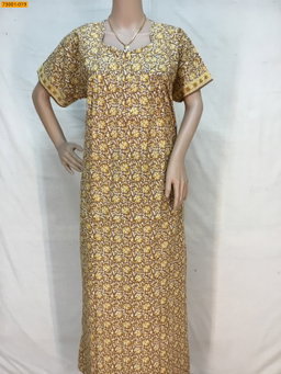 Cotton asin piping nighty STK
