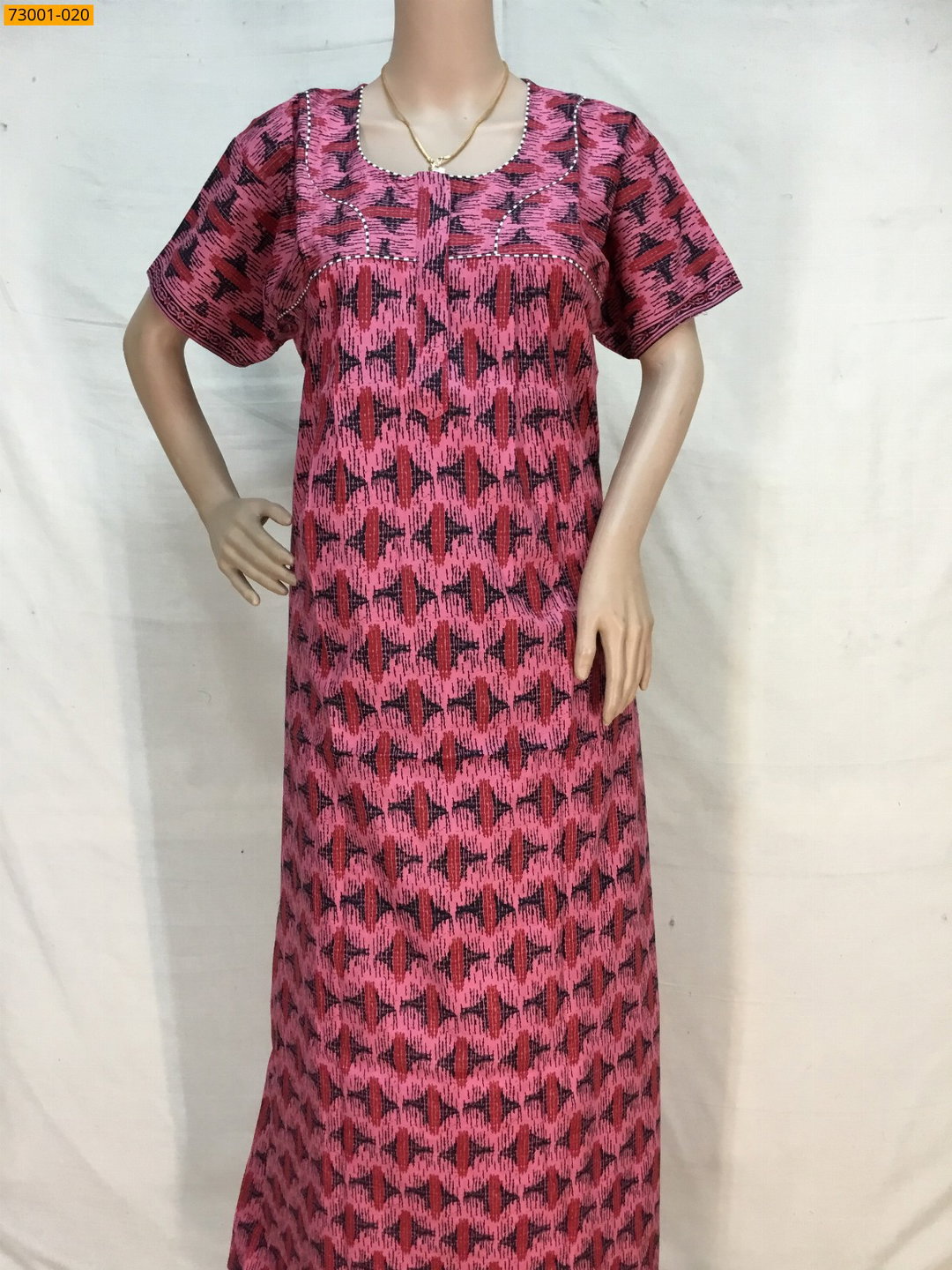 Cotton asin piping nighty STK 