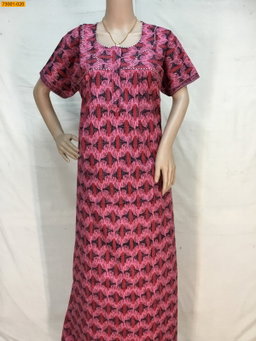 Cotton asin piping nighty STK 