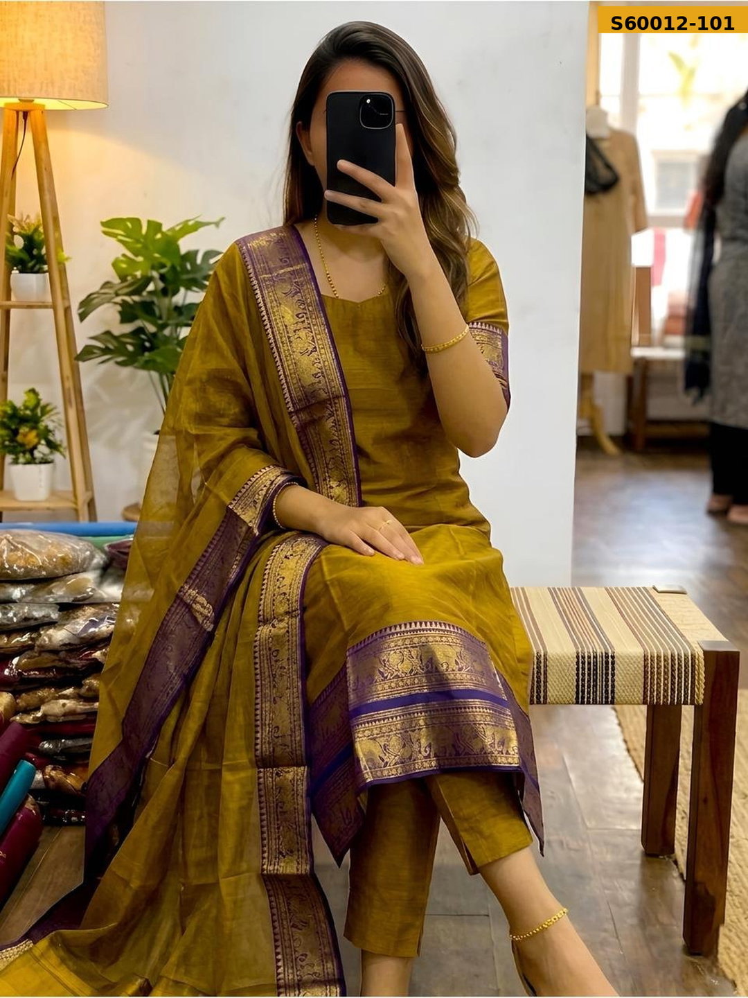 Kanchi Cotton Top And Dupatta STK