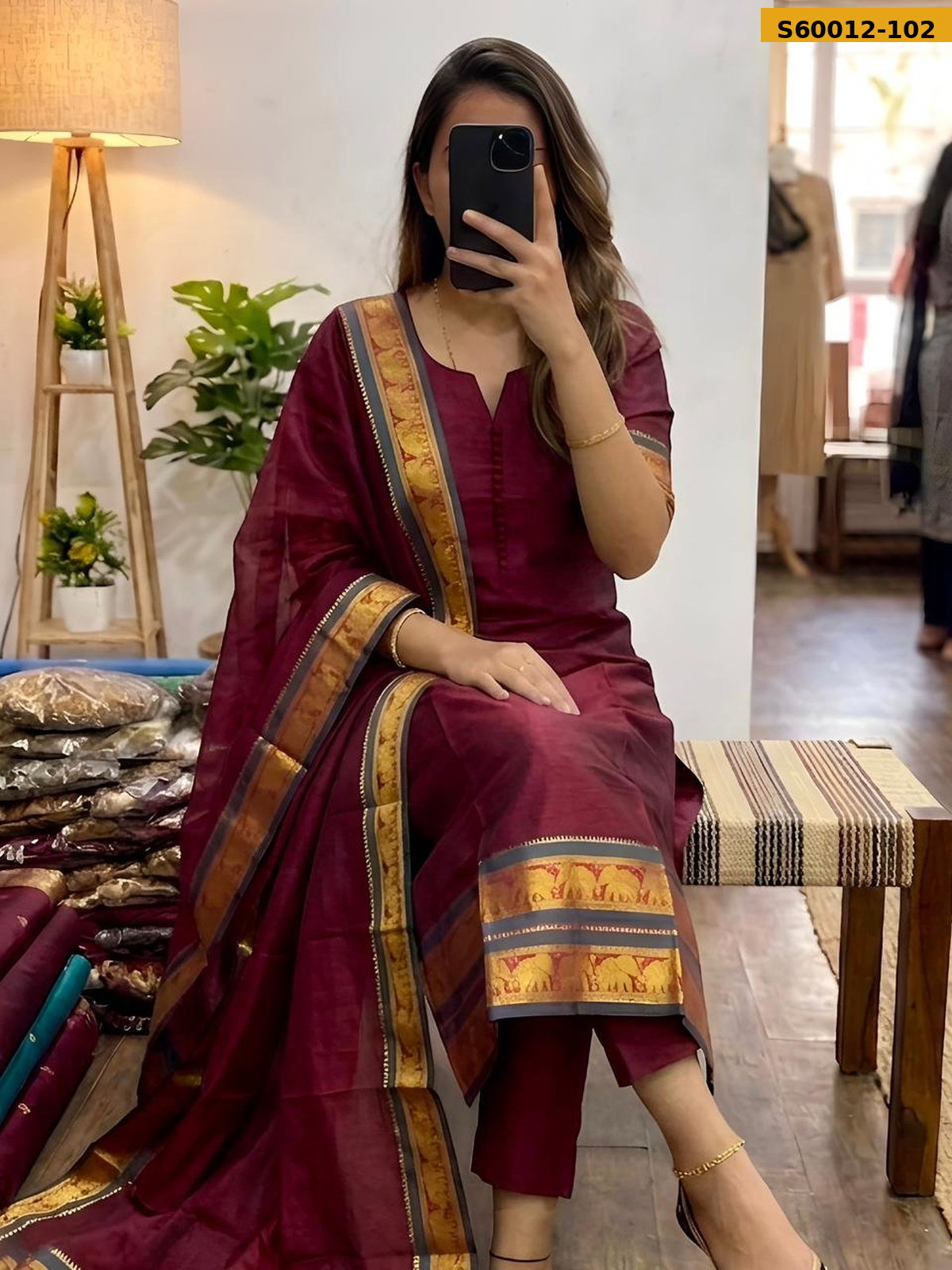 Kanchi Cotton Top And Dupatta STK_2