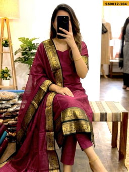 Kanchi Cotton Top And Dupatta STK