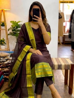 Kanchi Cotton Top And Dupatta STK