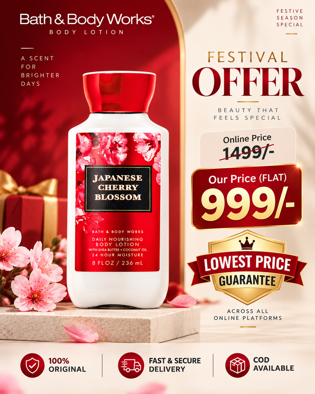 Bath and Body Works (Japanese Cherry Blossom) Body Lotion 236ml